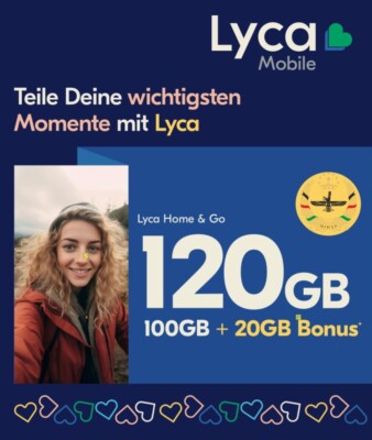 Lyca-Mobil prepaid Sim karte Inklusive 120GB Internet Flat . Top Angebot Für Eu 
