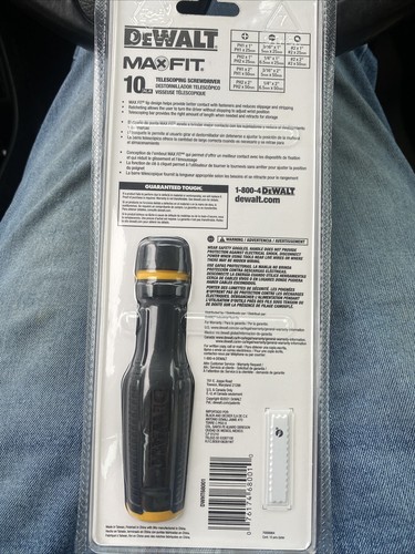 New Tough DeWalt MAX-FIT TELESCOPING SCREWDRIVER 10 PC Multi-Bit Set #DWHT68001 - Picture 2 of 2