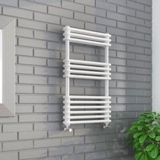 Kartell Kolumn Steel Designer Towel Rail 832x500mm - White -Bathroom Ladder Rail