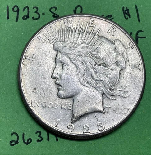 1923 S Peace Silver Dollar $1 XF Extra Fine 90% Silver