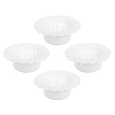 Sink Drain Strainer Plastic Kitchen Sink Filter Hair Drain Catchers White 4Pcs