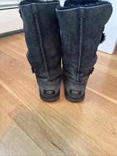 UGG Bailey Boots Womens 6 Black Button Triple...