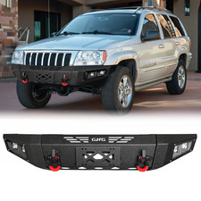 Front Bumper For 1999-2004 Jeep Grand Cherokee Wj With Winch Plateled Lights Front Bumper For 1999-2004 Jeep Grand Cherokee Wj With Winch Plateled Lights