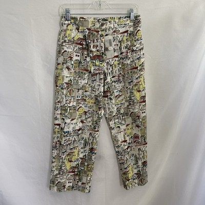 Chico's Eddy Cropped Pants Size 0 (4)  European Town Scene Sun City Womens