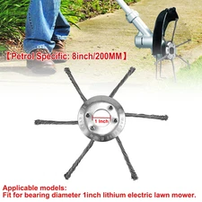 8in Steel Wire Grass Trimmer Head Tool Kit Lawn Mower Weeding Head Brush Cutter