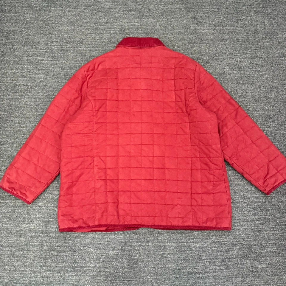Charter Club Jacket Women 2X Plus Red Quilted Chore Workwear Walk Outdoor Fall - Image 2 of 4
