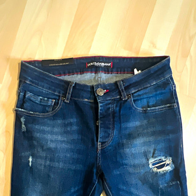 Dolce & Gabbana D&G Denim The New Biker Skinny Jeans blau W30 L30 Distressed