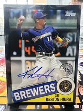 KESTON HIURA 2020 Topps 1985 Autograph BLACK ~ Brewers AUTO #'d /199