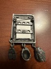 Pewter Colored Decorative Sports Baseball Theme Pin That Holds A 1x0.75 Inch Pin — photo 4