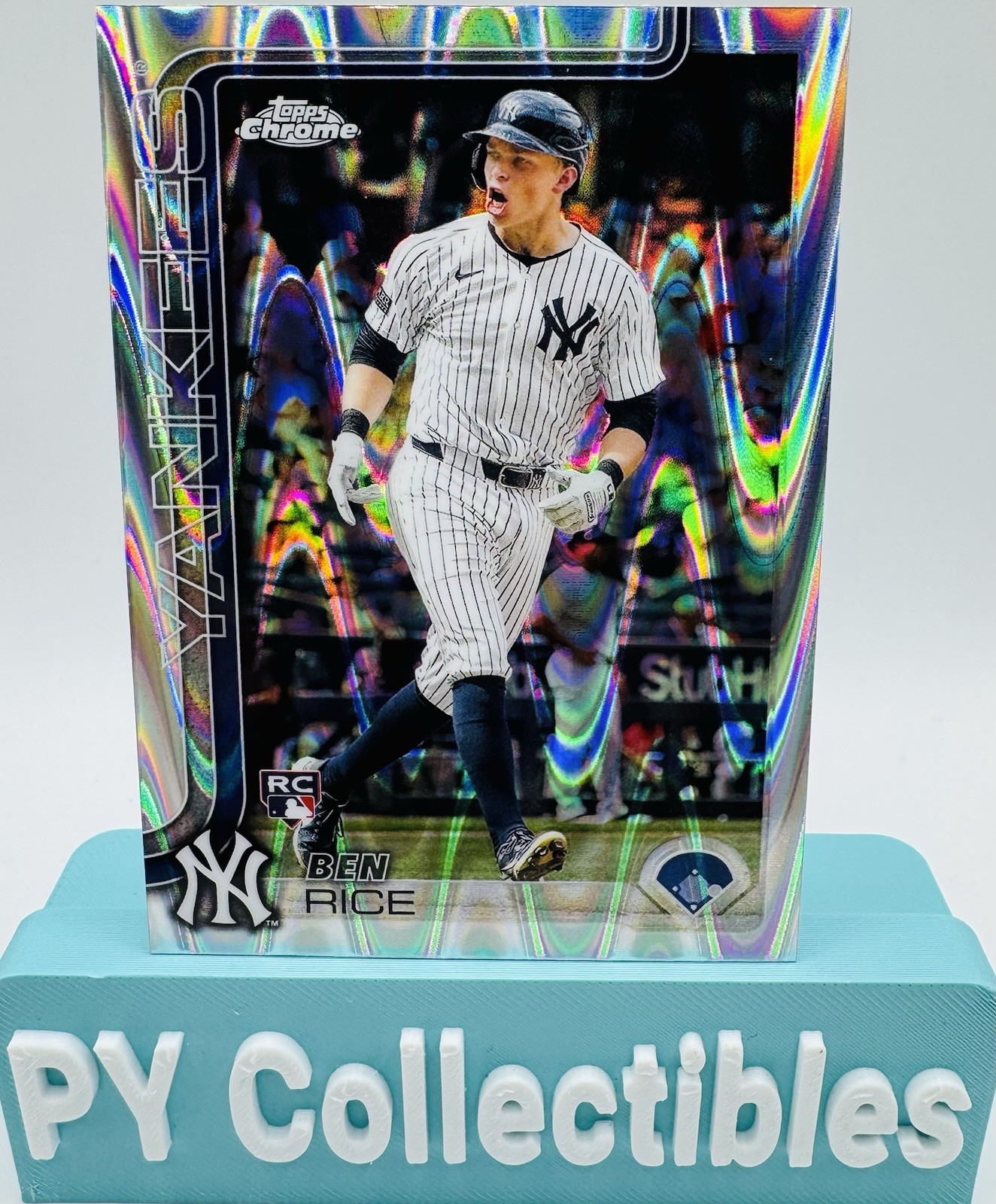 2025 Topps Chrome - Ben Rice RayWave Refractor RC #139 New York Yankees Rookie