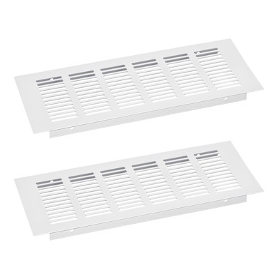 Air Vents Cover, 2Pcs 250 x 100mm Aluminum Alloy Air Return Vent Cover (Silver)