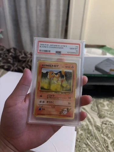 1999 Pokemon Japanese Gym 2 Blaine's Charmander #4 PSA 10 Vintage