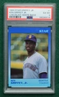 Ken Griffey Jr. rookie card graded PSA 6 Ex-Mt  1989 Star Blue #1 White Back RC