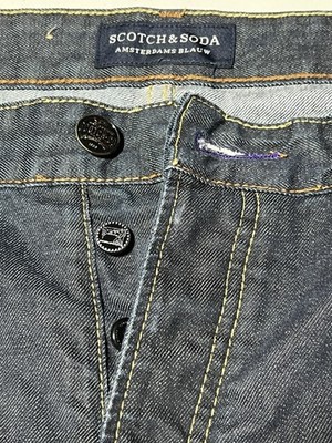Scotch & Soda Mens Jeans 36x34 Ralston Amsterdam Blauw Genuine Dutch Denim