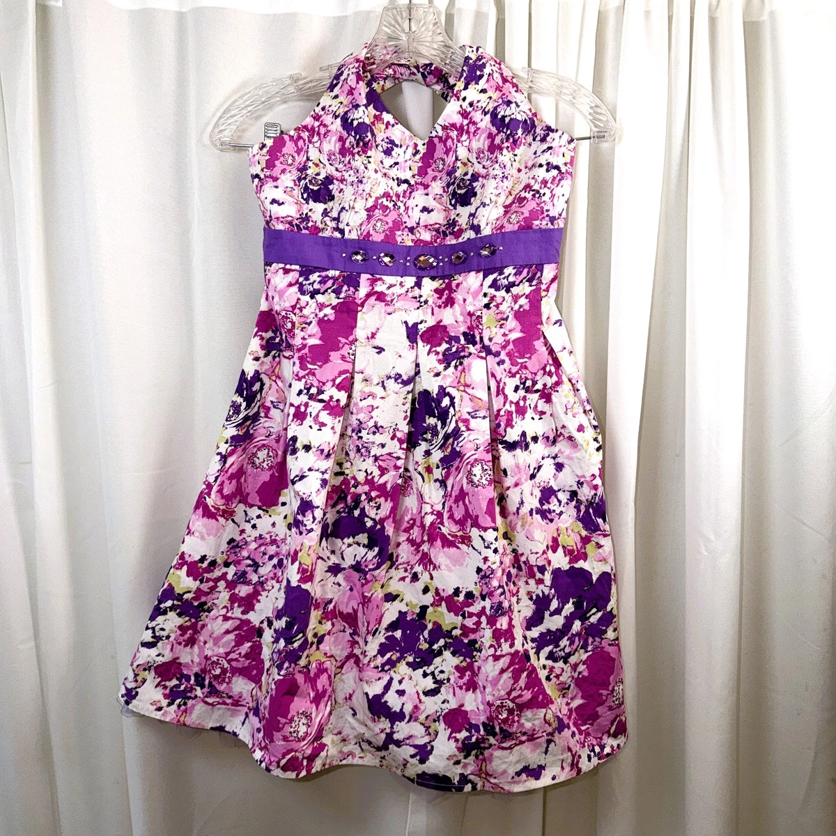 strapless open back dress Hot Pink Plunge V Multi main image 0
