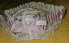 Vintage VICTORIA'S SECRET Garter Lace Pink Detail, Elastic, Silk Fabric