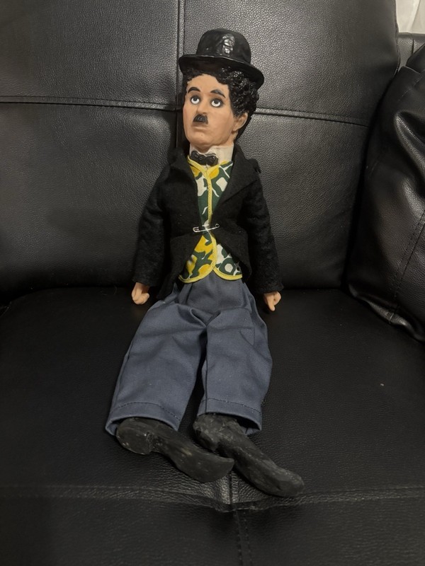 Vintage 1972 CHARLIE CHAPLIN DOLL Bubbles Inc. Milton Bradey History figure