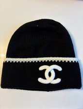 Chanel CC Kaschmir Mütze schwarz