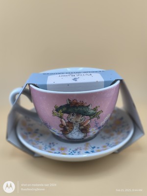  Pink Peter Rabbit Oversized Cup And Saucer