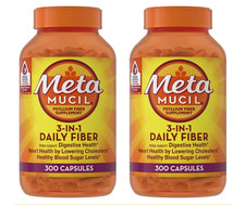 2 Units of Metamucil 3-IN-1 Daily Fiber 300 Capsules 600 Total Exp: 03/28 