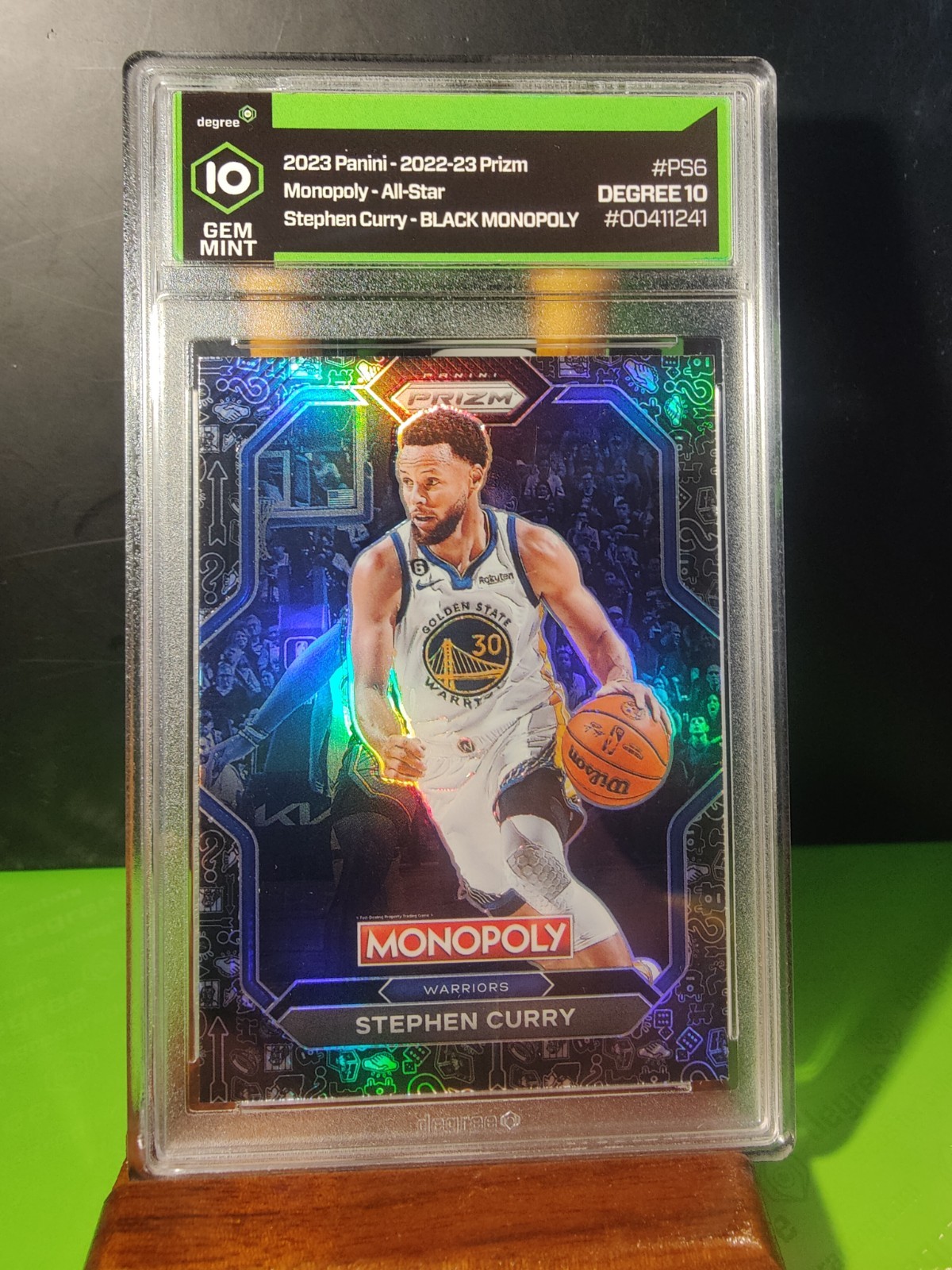 Stephen Curry Black Classic Icons #PS6 2022 Panini Prizm Monopoly All Star