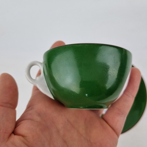 Antique Russian Imperial Porcelain Cup And Saucer Painted Flowers Green Ground - Picture 6 of 17