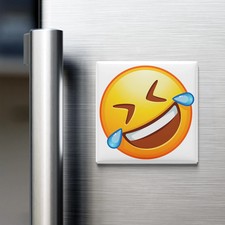Rolling On The Floor Laughing Face Emoji Fridge Magnet 2x2 Made in USA