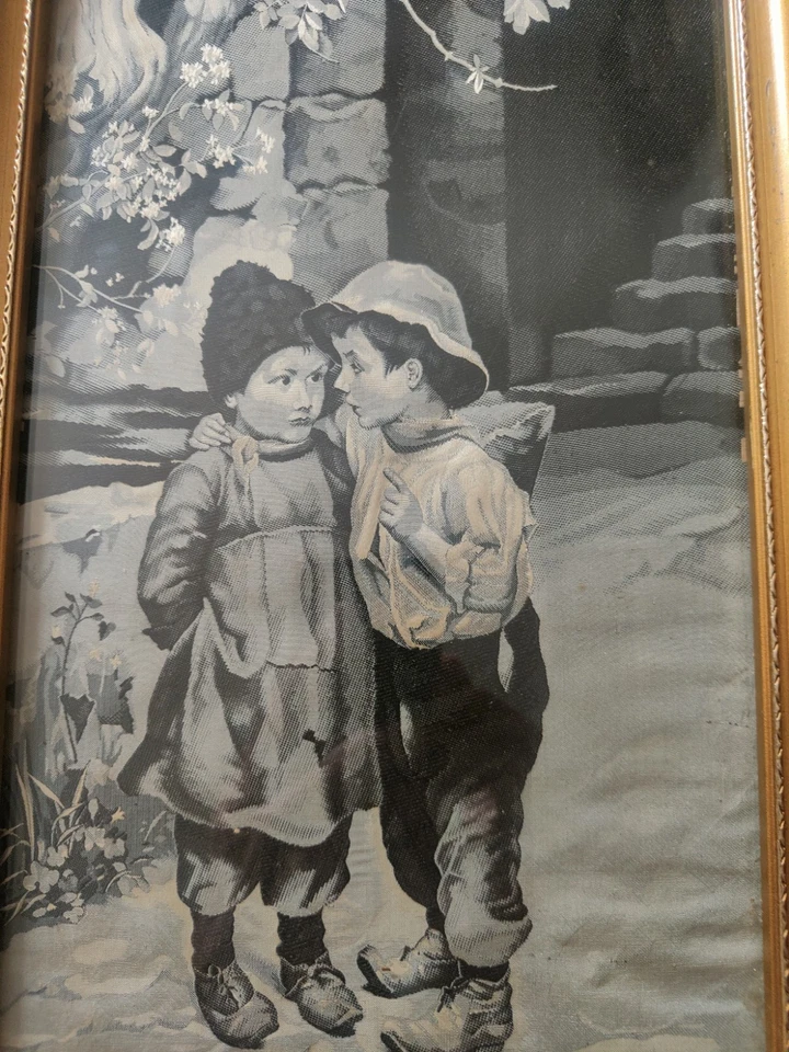 ANCIEN TABLEAU TISSE RUBAN DE SOIE NEYRET FRERES ST ETIENNE  - Photo 2/3