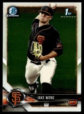 2018 Bowman Draft Chrome Jake Wong San Francisco Giants #BDC-55