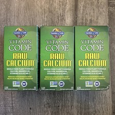 (3 BOXES OF 120) Garden of Life Vitamin Code Raw Calcium 360 Vegetarian Capsules