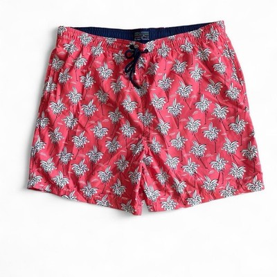 Broken Threads Red Swim Trunks Palm Trees Beach Surf-wear NWT Retro Size XL