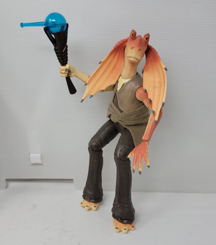 Lot Of 2 Star Wars Episode 1 Figures Talking Jar Jar Binks & Qui-Gon Jinn As Is. - Image 4 of 4