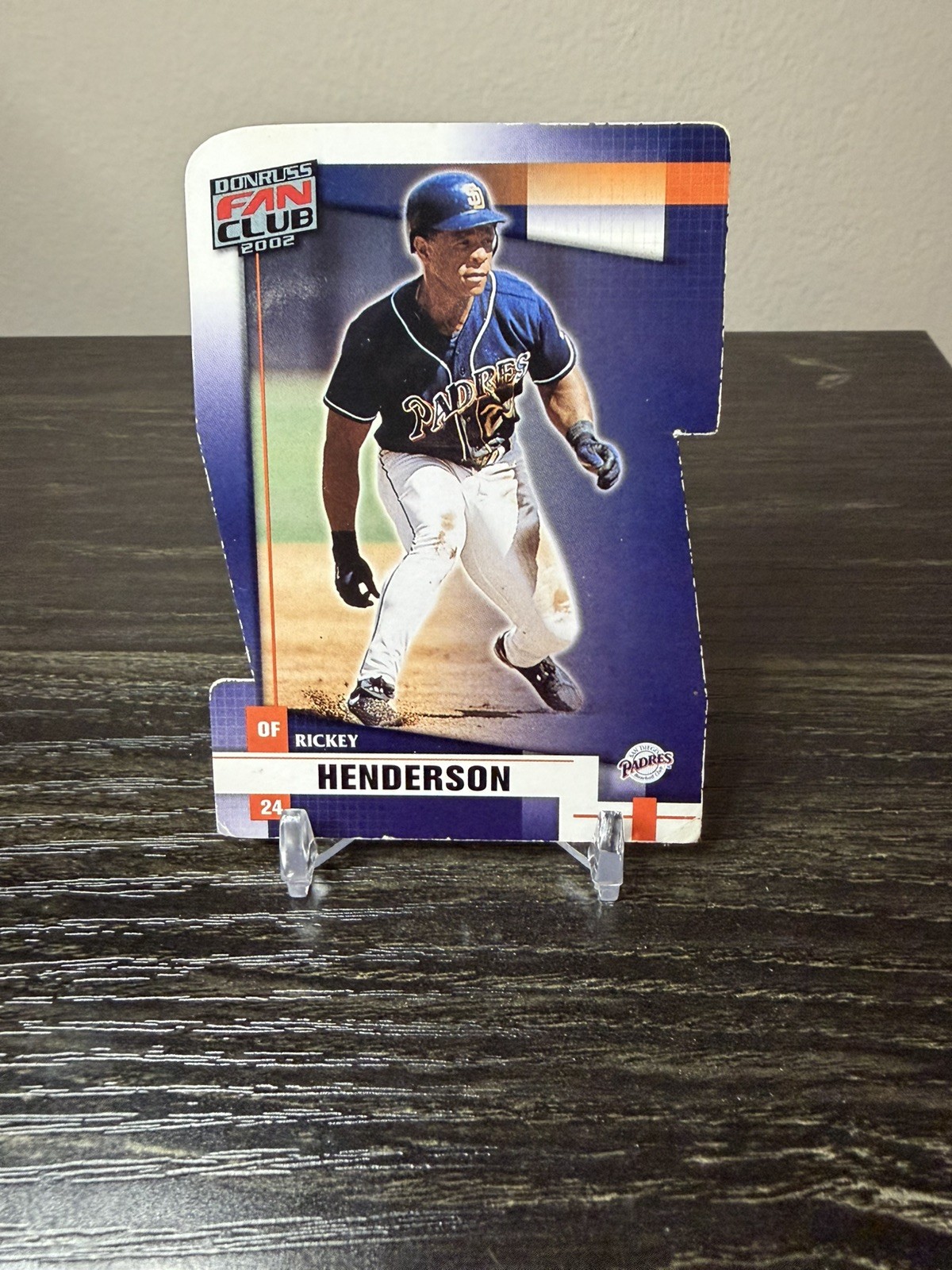 Rickey Henderson 2002 Donruss Fan Club #68 Die-Cut RARE San Diego Padres