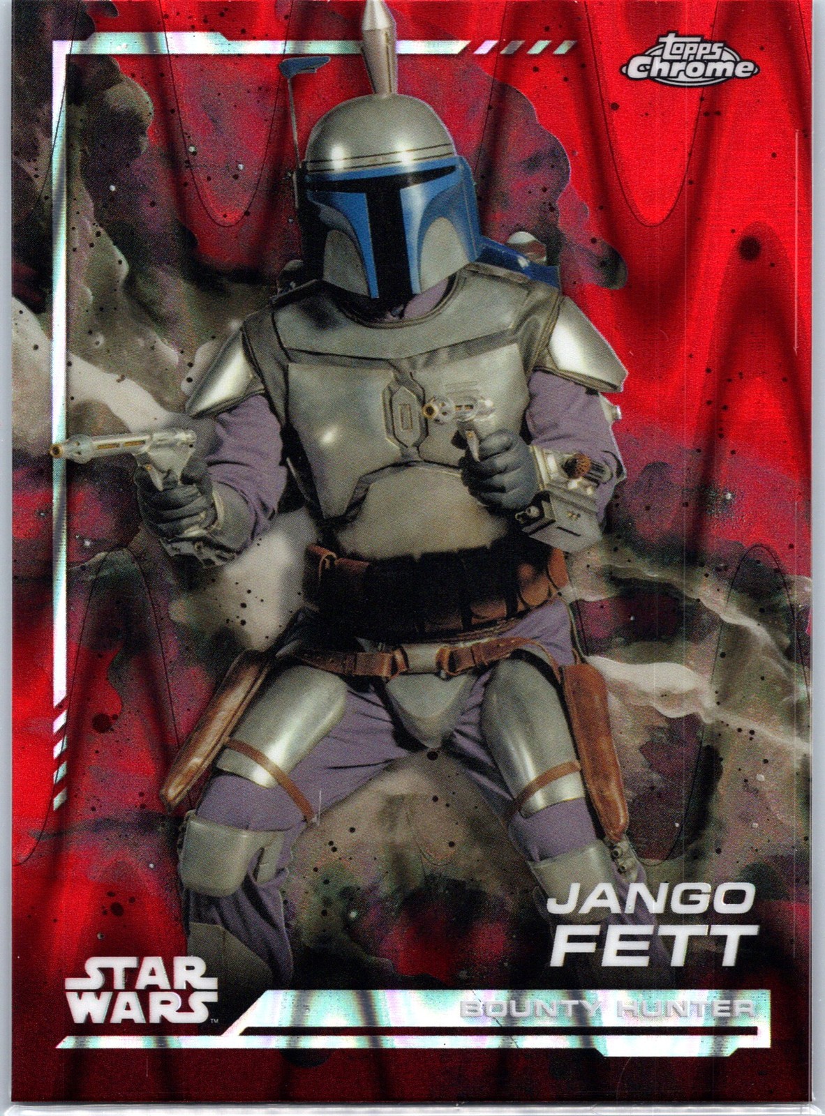 2024 Topps Chrome Star Wars #139 Jango Fett Red Blaster Raywave Refractor