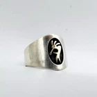 Jimmy Secartero 14k Yellow Gold Kokopelli Sterling Silver 925 MM Rogers Ring