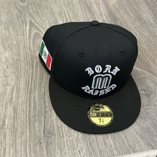 Gorra New Era México Born X Raised 59FIFTY negra/blanca para hombre talla: 7 7/8