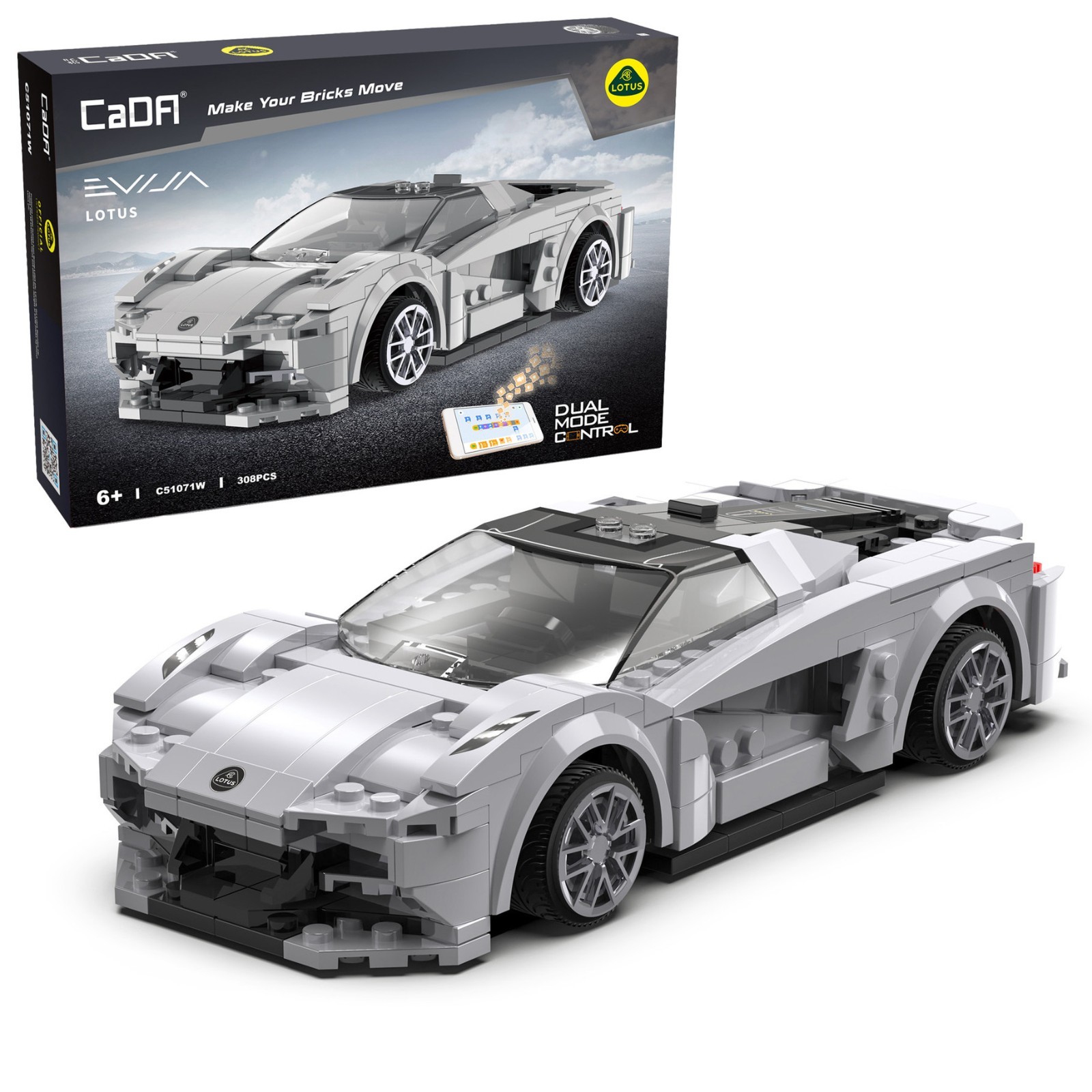 CaDA Lotus Evija RC Brick Model 308pcs Age 6+ - C51071W