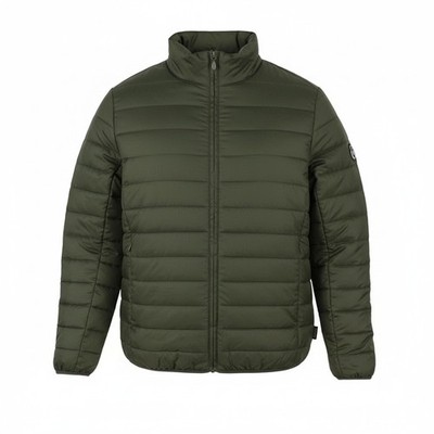 Ted Lapidus Herren Steppjacke L Grün Daunenjacke Hoher Kragen Reißverschluss