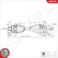 Esen Skv Antriebswelle 40SKV404 FüR Renault Megane 1 Classic LA0 BA0 EA0 Van DA0