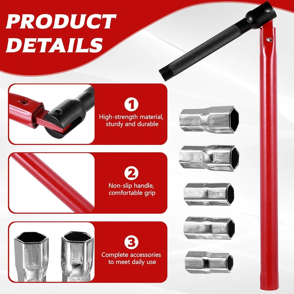 6 Pzchiave per Dadi Rubinetti 8-12 Mm, Chiave per Rubinetto Sottolavello 13 Mm,  - Immagine 4 di 4