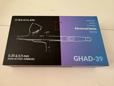 Airbrush Kit Gun Dual Action Gravity Feed Set, GHAD-39, Gaahleri Open Box