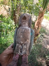 Ancient egyptian antique Horus statue–Falcon-headed god of kingship & protection