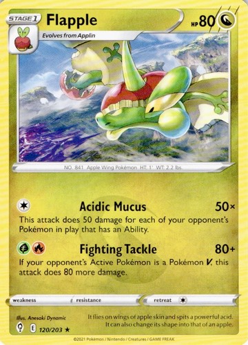 Flapple 120/203 Rare Evolving Skies Pokemon Lightly Played