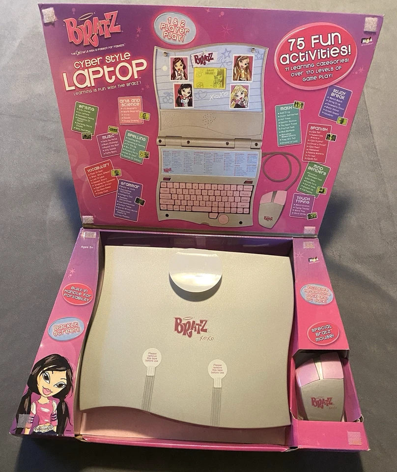 NEW BRATZ CYBER STYLE EDUCATIONAL LEARNING LAPTOP SPELLING MATH MGA  COMPUTER - Image 3 of 3