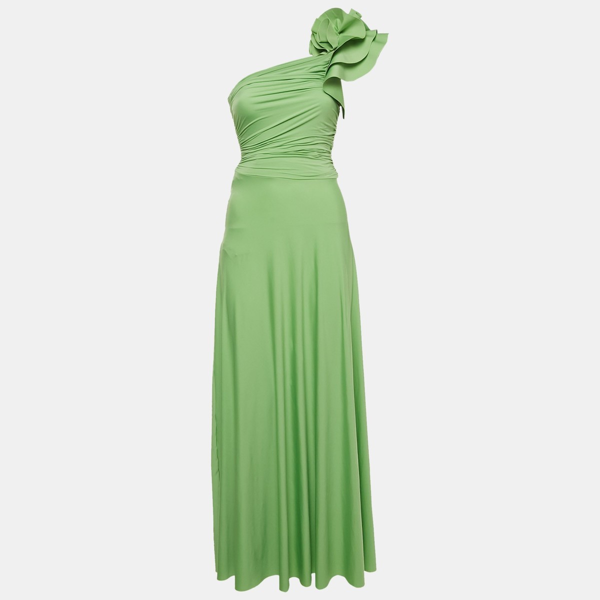 Maygel Coronel One-Shoulder Maxi Dress - Green