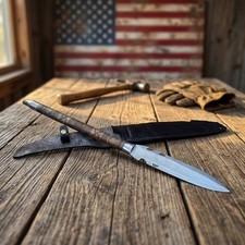 Viking Spear D2 Tool Steel 15" Blade Hand Forged Rosewood Handle With Sheath 30"