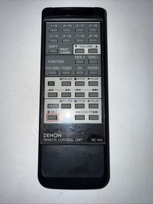 Denon Remote RC-104 OEM Original Tested DCD-425, DRA-425