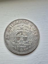 South Africa ZAR Colonial rare old 1896 large silver Half Crown 