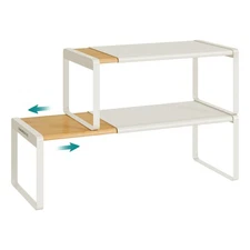 Spice Racks, Expandable Cupboard Shelf Orgnizers, Kitchen Counter Shelves, Ba...