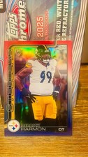 2025 Topps Derrick Harmon Red, White, Blue Refractor Rookie Card